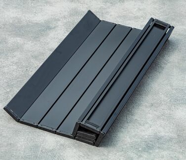 Ондіс24 Складаний столик для кемпінгу, саду та пікніків з алюмінію, 57,5 x 59 x 57 см, 50 кг, Антрацит