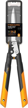 Садові ножиці Fiskars PowerGear X HSX92, антипригарне покриття, сталеві леза, 63 см, чорні/помаранчеві
