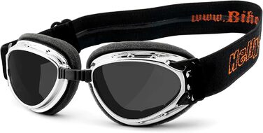 HELLY® Bikereyes №1 – Мотоокуляри для байкерів, вітрозахисні, з м'якою підкладкою, антизапотівання, захисне скло HLT® за стандартом DIN EN 166, комфортні для їзди на мотоциклі