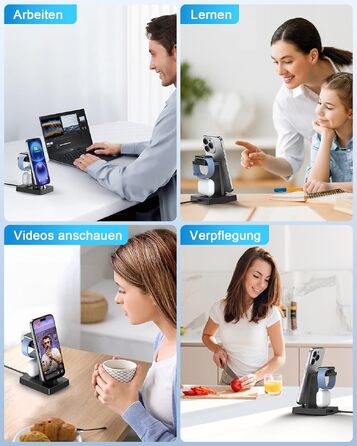 Швидкісна зарядна станція ADADPU 30W USB-C для кількох пристроїв, чорна