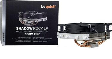 Кулер для CPU be quiet! Shadow Rock LP, 160W TDP, 135mm вентилятор, Heatpipe Direct Touch, 4x 6mm Heatpipes, Slim Design