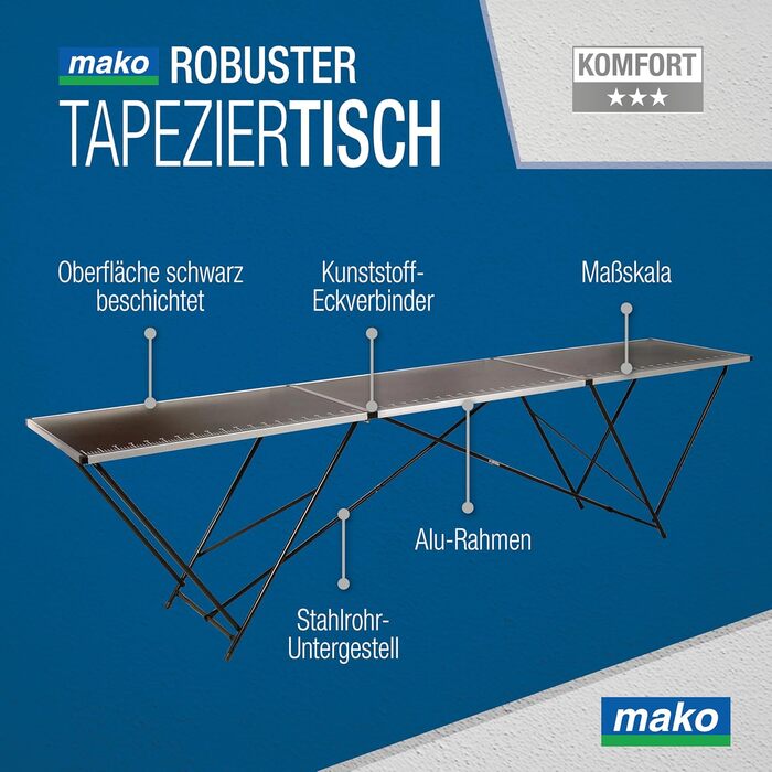 Складний кемпінговий стіл з алюмінієвою рамою та стільницею МДФ 4 мм - регульована висота, легкий, стійкий до іржі, з 4 табуретами - для пікніка, кемпінгу (297x60x78 см)