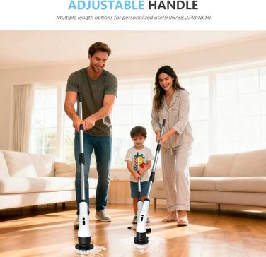 Електрична щітка для прибирання 9-в-1 з 8 насадками. Багатофункціональний інструмент для дому, кухні, ванної кімнати та авто.