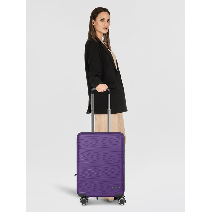 Набір валіз Franky Dallas 3.0 (3 шт.) | Тріумф фіолетового: TSA-замок, 4 колеса, обмежувач ручки | 36/60/92 л