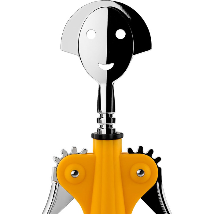 Alessi AM01 Yellow & Chrome Resin Bottle Opener
