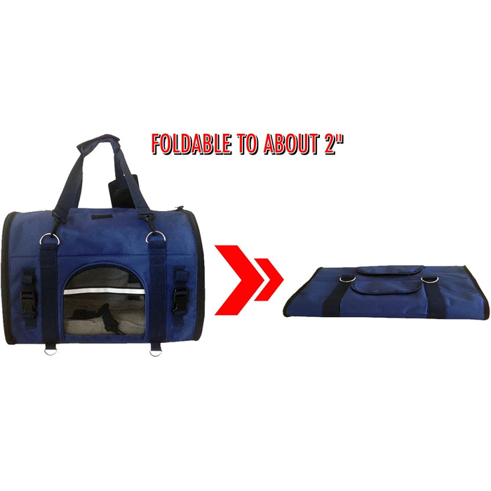 Рюкзак-переноска для тварин 6-в-1, фронтальний/грудний, на плече та як сумка, автокрісло, 2 положення для зручності під авіасидіння, м'яка переноска. Підходить для тварин 36-41 см, S: для тварин 26-41 см у висоту (L 45 x B 25 x H 30 см)