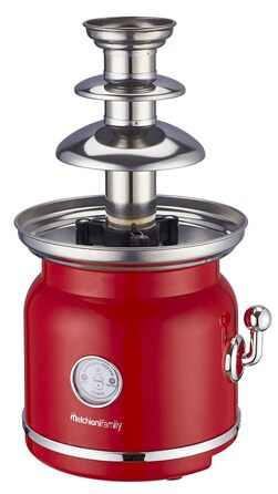 Шоколадний фонтан Melchioni Family Choco з 3 рівнями, з підігрівом та мотором, 90 Вт, червоний