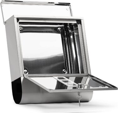 Поштовий ящик Grafner Design з газетницею, сталь, замок (2 ключі), 3 вікна, кутовий, монтажний комплект