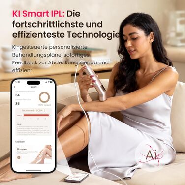 Пристрій для епіляції IPL, 25 Дж, лазерне видалення волосся для жінок та чоловіків, безболісна технологія охолодження сапфіром, довготривалий ефект для зони бікіні, ніг, пахв, тіла, колір: шампань-золото