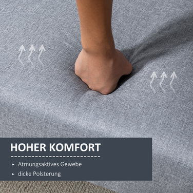 Диван-ліжко HOMCOM, 2-місний диван з функцією сну, регульована спинка, щільна м'яка обшивка, підлокітники, диван-ліжко на дерев'яних ніжках для вітальні, гостьової кімнати, 173 x 75 x 73 см, сірий | Aosom