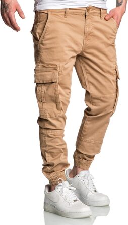 Чоловічі штани карго чинос джинси Herren R7020 бежеві (33W)