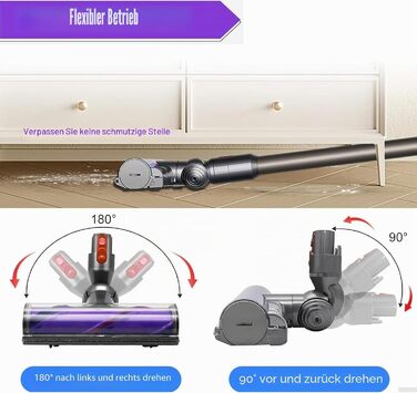 Насадка-турбощітка для пилососа Dyson V7 V8 V10 V11 V15: оригінальна щітка з прямим приводом для твердих підлог та килимів