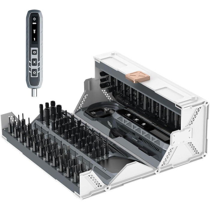 Електрична викрутка QKTYB 181 в 1 з акумулятором, 3.7V, 160 біт, 3 режими, для ремонту iPhone, ноутбуків, окулярів, годинників