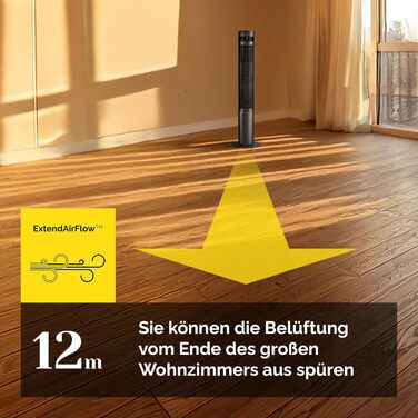 Вентилятор баштовий YOER CoolWhisper TF07G Wi-Fi, 12 швидкостей, іонізатор, 12м, сірий металік