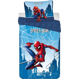 Дитяча постільна білизна Jerry Fabrics Spider-Man: двостороння ковдра 140x200 см та наволочка 70x90 см, 100% бавовна