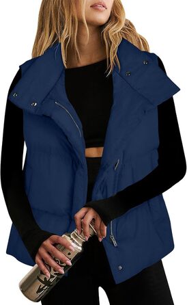 Жіноча куртка з пухом, легка, на блискавці, класичний пуховик, тепла жіноча куртка, коротка, осіння, оверсайз (L, темно-синій)