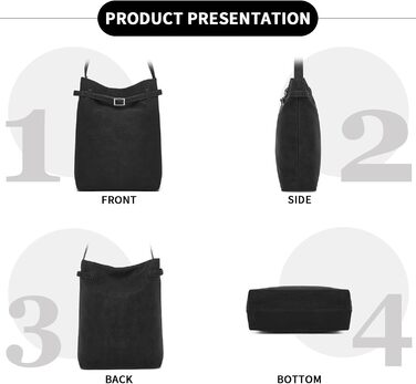 Сумка жіноча Miss Lulu велика шопер Tote Bag з м'якої PU шкіри, чорна (2-в-1)