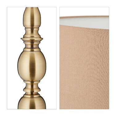 Relaxdays Standing Lamp Living Room Beige