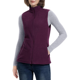 Жіноча флісова жилетка 38 розміру, темно-червоного кольору, з кишенями та блискавкою. Легка та зручна для активного відпочинку.