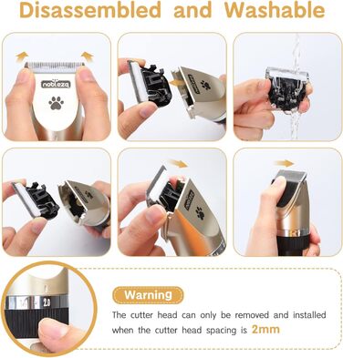 Професійна машинка для стрижки собак Nobleza: набір для грумінгу, тиха бездротова акумуляторна машинка для собак та котів