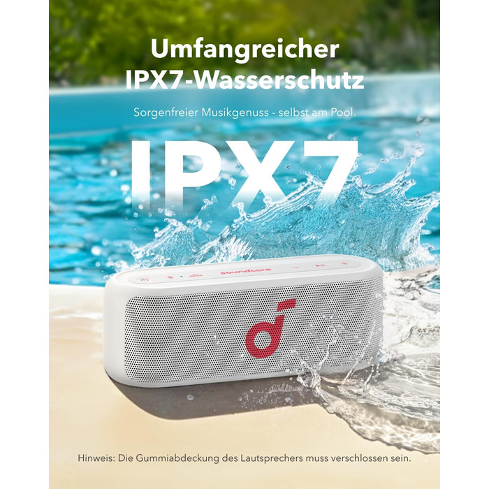 Soundcore Select 2S: Портативна Bluetooth колонка з 20W, BassUp™ та IPX7 захистом (біла)