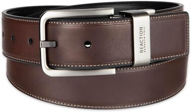 Чоловічий реверсивний шкіряний ремінь Kenneth Cole REACTION чорного та коричневого кольорів
