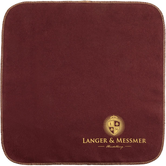 Langer & Messmer Polishing Cloths for Smooth Leather made of 100% Cotton in a Practical Set - The Shoe Polishing Cloth for Professional Shoe Care (Bordeaux | Beige)