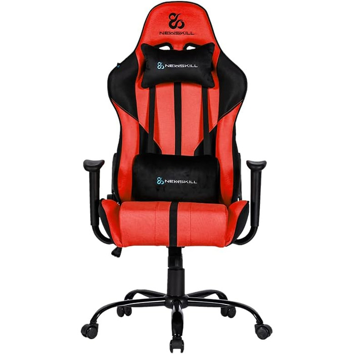 Ігрове крісло Newskill Horus Zephyr, ергономічне, тканинне, нахил 180°, 9 кольорів, червоне