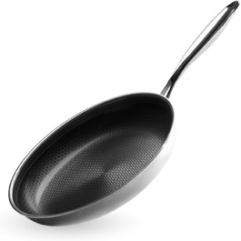 Сковорода Onyx Cookware з антипригарним покриттям | 24 см | Для всіх типів плит, включаючи індукційні | Стійка до подряпин, 3-шарова сталь/алюміній, безпечна (PFAS-free)