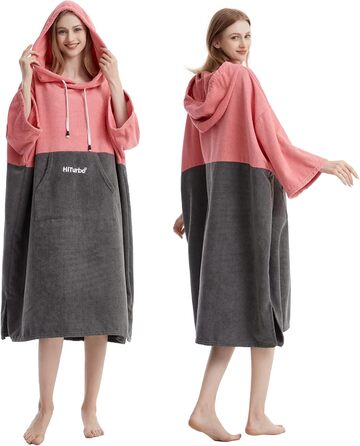 Hiturbo Surf Towel Poncho Changing Aid - Men's and Women's Changing Robe Bath Poncho Changing Helper Surfing Beach