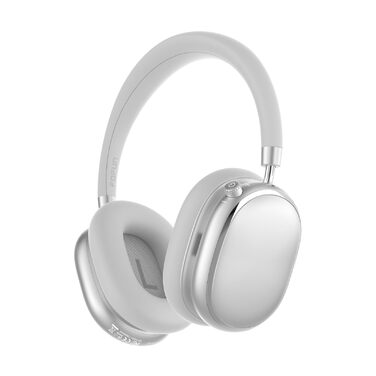 Навушники бездротові Bluetooth 6.0 NC95 з активним шумозаглушенням, сріблясті. До 120 годин роботи, налаштування EQ через додаток, для подорожей та спорту