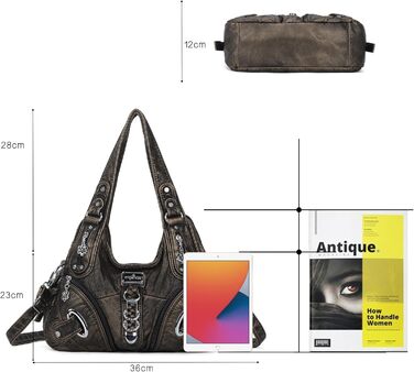 Сумка жіноча Angelkiss Hobo велика, повсякденна, через плече, бронзова (801bronze)