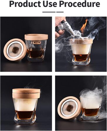 RoseFlower Cocktail Smoker Set, Nostalgie Smoker Set for Whiskey, Drinks, Bourbon, Steak, Fish and Cheese – Infused Smoke for Drinks and Food – Home/Garden/Grill - Father's Day Gift #2