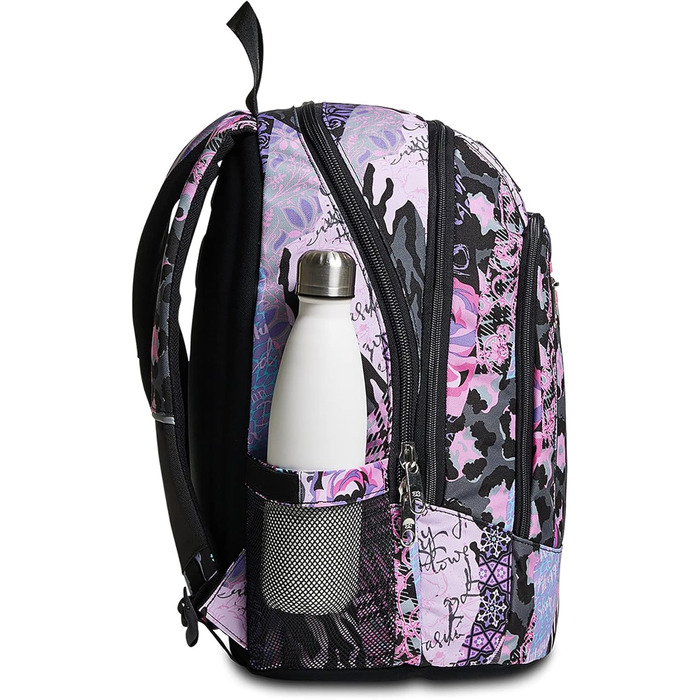 Рюкзак Seven Rucksack Advanced: для школи, університету та відпочинку. Місткий рюкзак для підлітків, дівчаток та хлопчиків з відділенням для ноутбука та кишенькою для пляшки. Кольори: рожевий, фіолетовий.