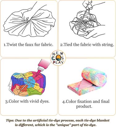 Плед NEWCOSPLAY з м'якого штучного хутра з підкладкою Sherpa, теплий та затишний, 100 x 130 см (Lila-Regenbogen, Throw(40'x50'), Dunkler Regenbogen)