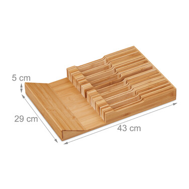 Relaxdays Drawer Knife Holder for 16 Knives