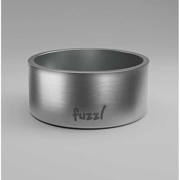 Миска для собак Fuzzl Titan Thermonapf, 17 см, нержавіюча сталь з гумовим дном, срібляста, об'єм 1 л