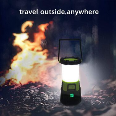 EULOCA Camping Lantern 1200LM CREE LED Rechargeable Waterproof Camping Lantern with 4400 mAh Power Bank, 4 Brightness Levels Dimmable, 10W Camping Light Portable for Power Outages, Hiking, Emergency