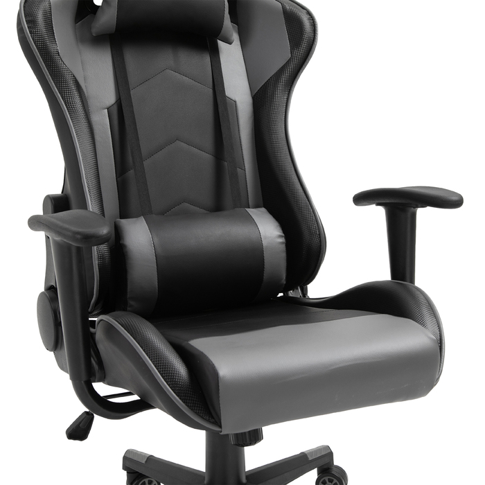 Vinsetto Ergonomic Office Chair Gaming Chair Swivel Chair Made of Faux Leather & Foam Black 67.5x74x126-136cm for Comfortable Working & Gaming