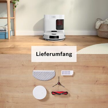 Робот-пилосос Bosch Spotless BCRD1W з функцією миття, 11000 Па, білий