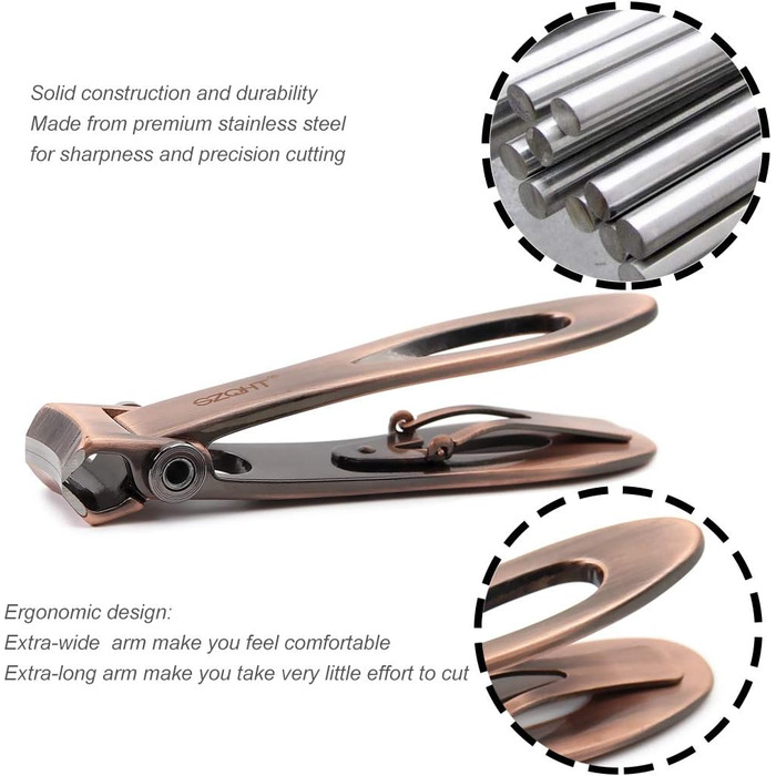 Набір для манікюру та педикюру SZQHT для товстих та врослих нігтів (Бронзовий)