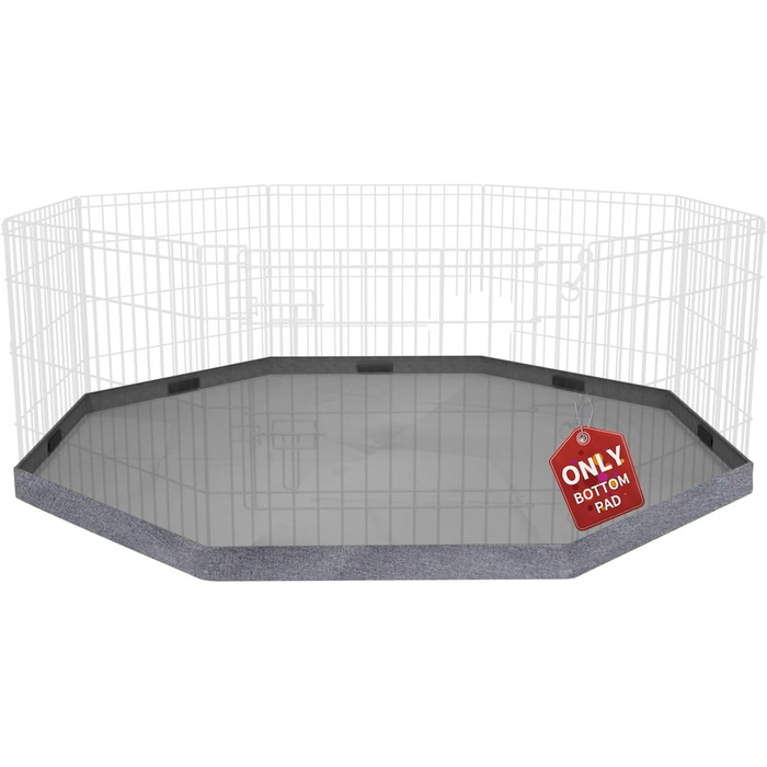 Килимок-підстилка для вольєру для собак PETIME, водовідштовхувальний, захист підлоги для дому та вулиці, сумісний з вольєрами шириною 61 см з 8 панелей