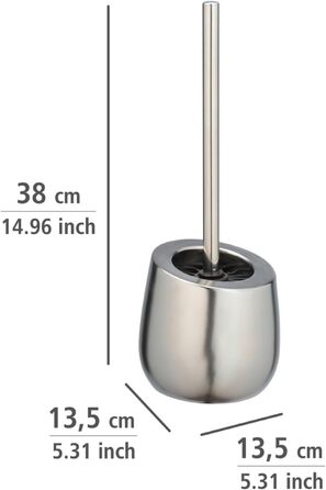 Набір для туалету WENKO Badi: тримач для щітки та очищувач обідка, кераміка, хром матовий
