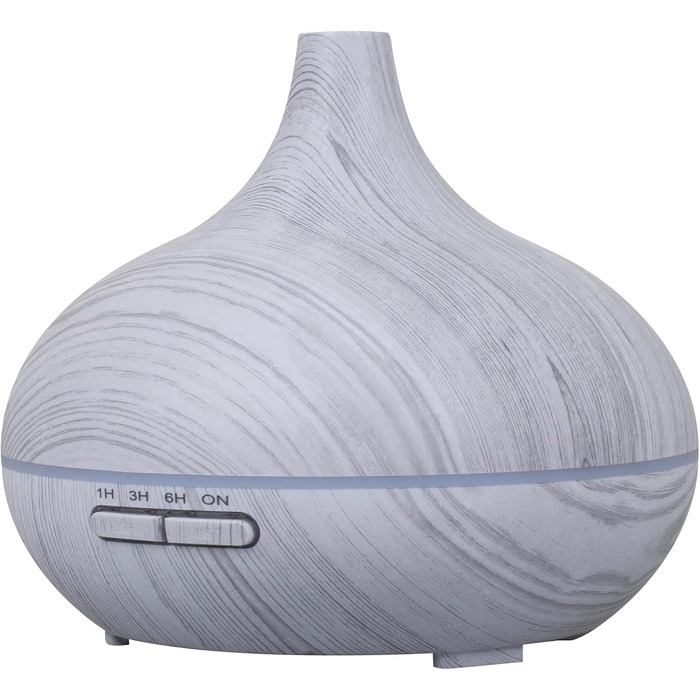Дифузор аромату 300 мл - ультразвуковий зволожувач повітря з LED-підсвіткою 14 кольорів та таймером, ароматерапія, для ефірних олій (сірий)