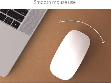 RENMTURE Килимок для миші з натурального корку та PU-шкіри, 80 x 40 см, захист столу, антиковзаюча поверхня, водонепроникний, для офісу та дому (Коричневий)