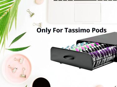 EXZACT Підставка для капсул Tassimo - органайзер для 64 капсул кави, зручний тримач | Підходить для Tassimo