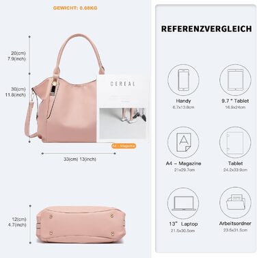 Сумка жіноча Miss Lulu велика шопер-тоут з м'якої PU шкіри бежевого кольору, сумка через плече середнього розміру