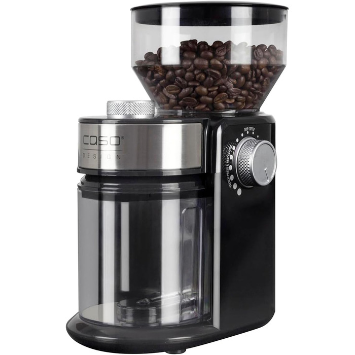 Електрична кавомолка CASO Barista Crema, переможець тесту, дисковий млин, регулювання помелу від дрібного до грубого, 150 Вт, стильний дизайн