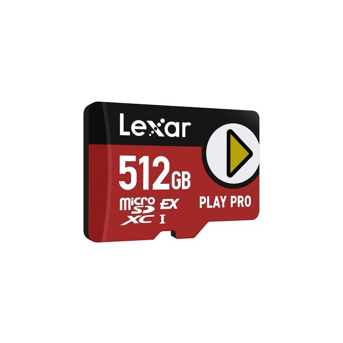 Карта пам'яті MicroSD Express Lexar PLAY PRO 512GB, швидкість читання до 900МБ/с, запис до 600МБ/с