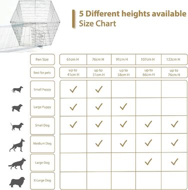 Клітка-манеж для цуценят та кроликів Ellie-Bo Easy-Up, 8-секційний, 91 см